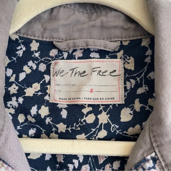 Free People apollo utility patchwork jacket shacket lilac skies army Small army - Picture 6 of 13